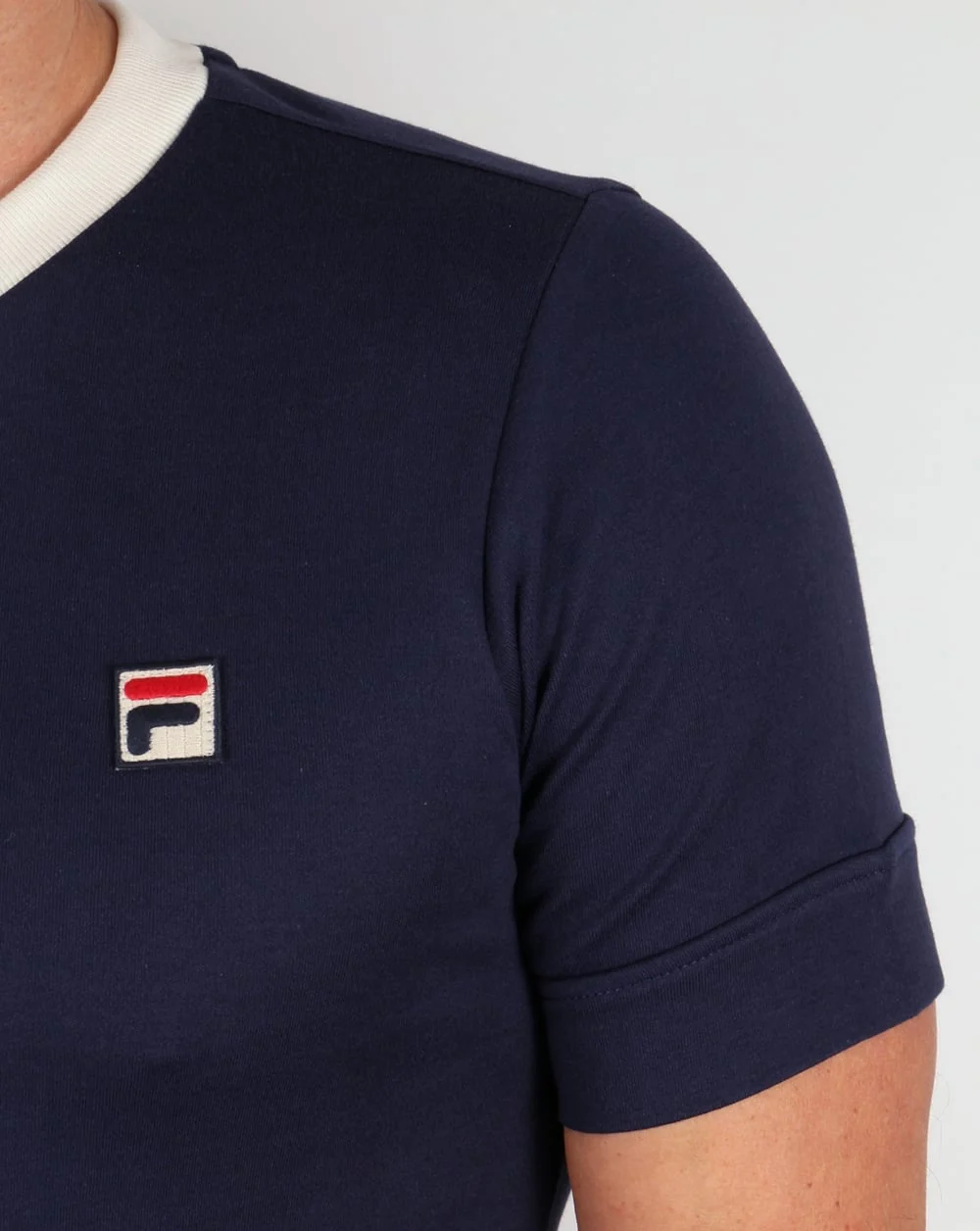 Fila Vintage Bertolucci Grandad T-shirt Navy - Image 3