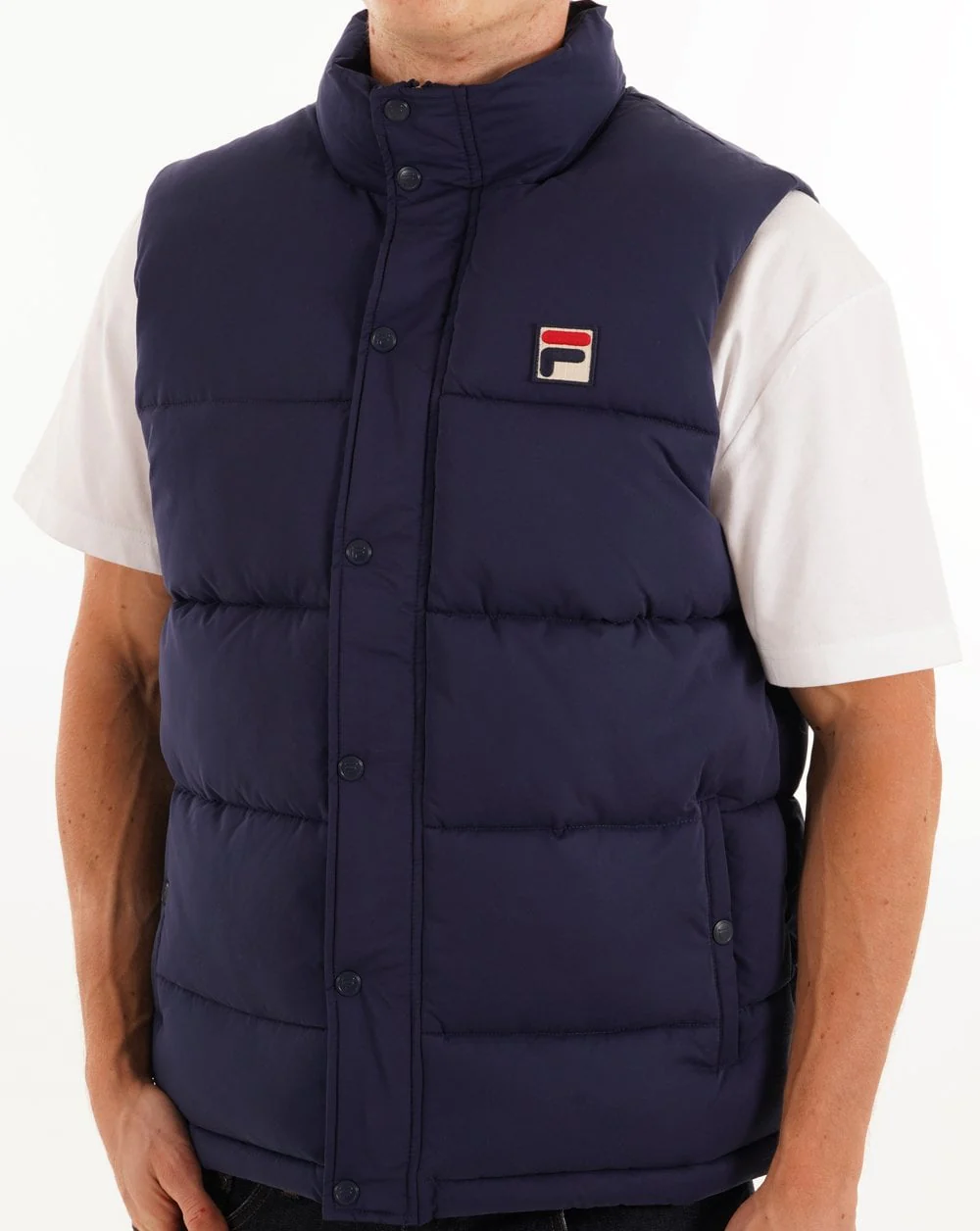 Fila Vintage Blaze Padded Gilet Navy - Image 2