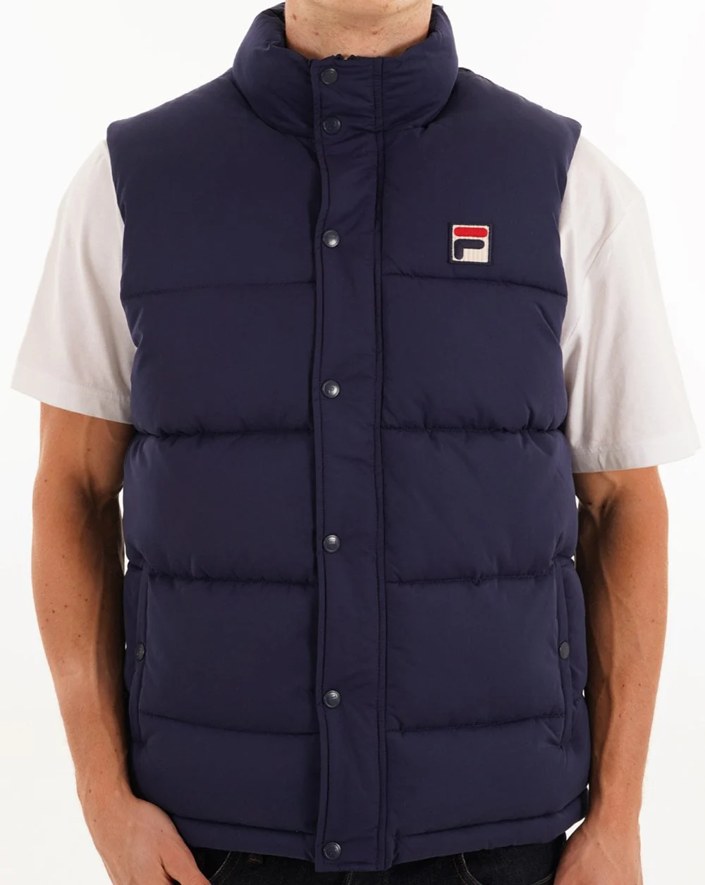 Fila Vintage Blaze Padded Gilet Navy - Image 3