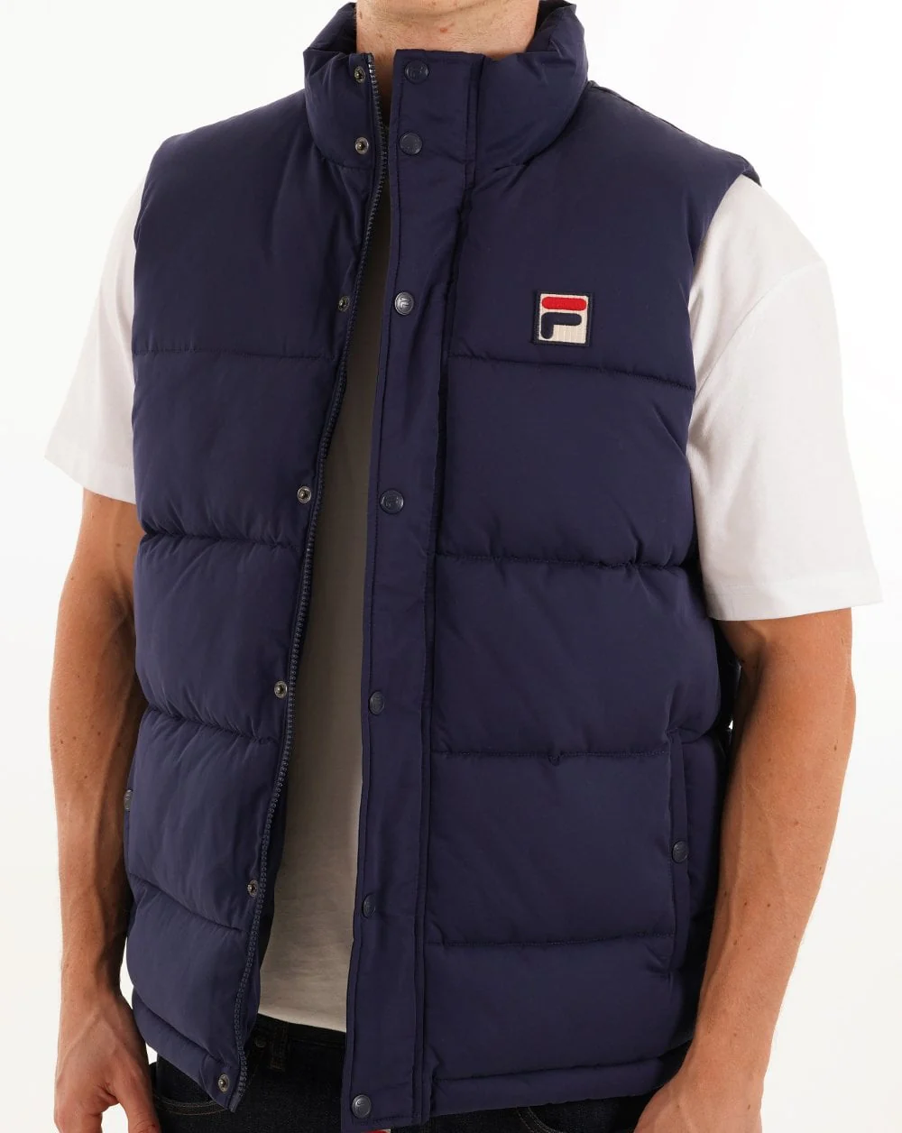 Fila Vintage Blaze Padded Gilet Navy - Image 4