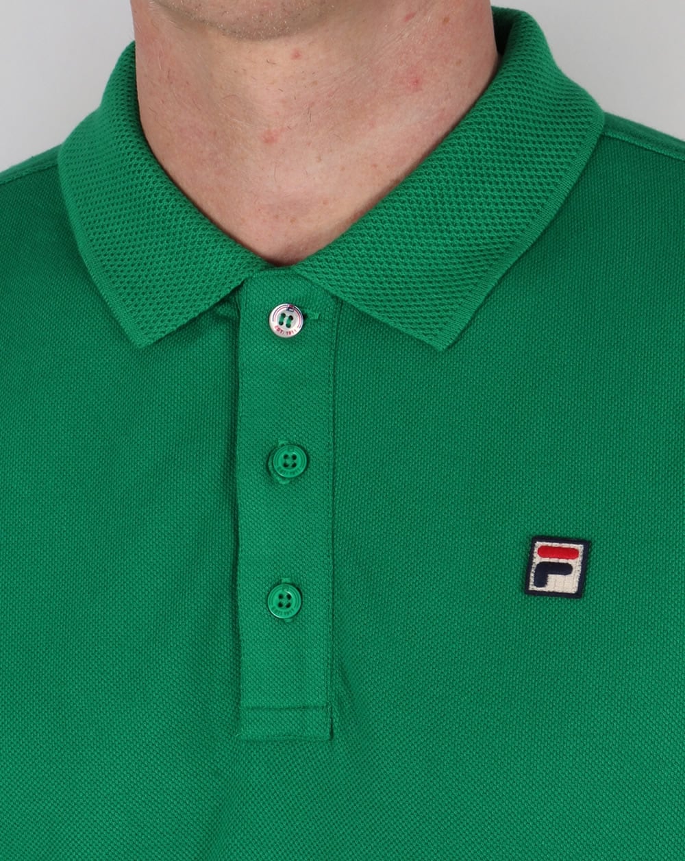 Fila Vintage Brizzi Polo Shirt Kelly Green - Image 2