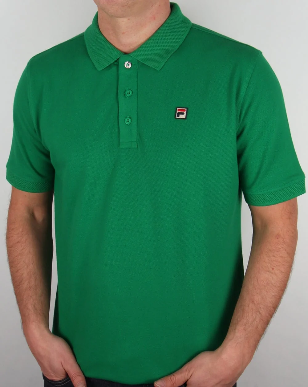 Fila Vintage Brizzi Polo Shirt Kelly Green - Image 4