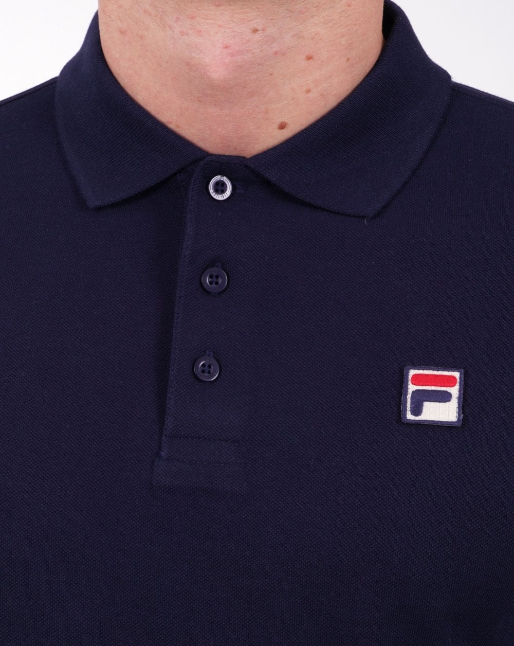 Fila Vintage Classic Polo Shirt Navy - Image 2