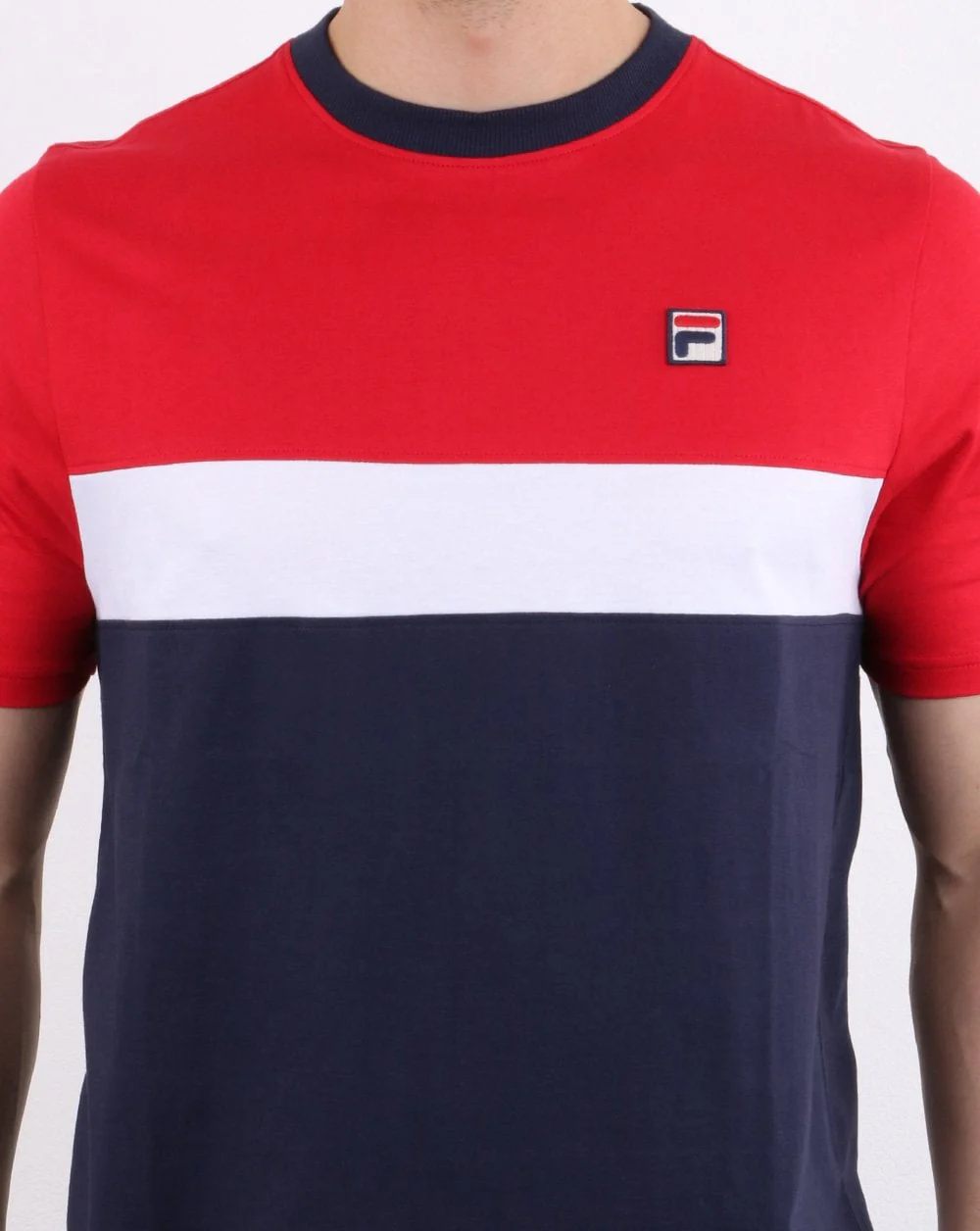 Fila Vintage Colours T-shirt Navy/Red/White - Image 3