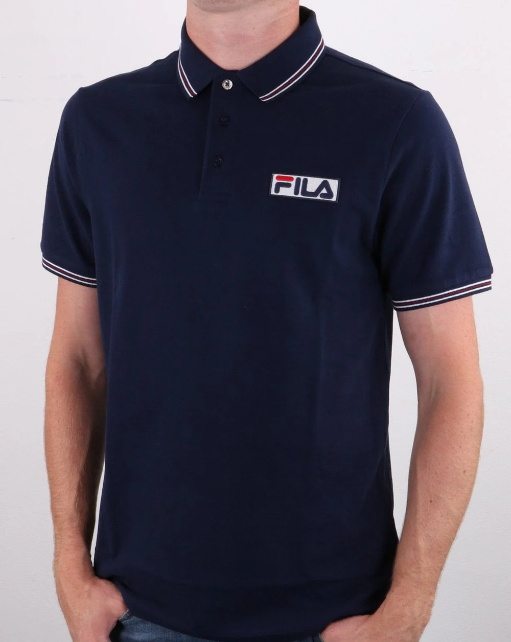 Fila Vintage Connell Polo Shirt Navy