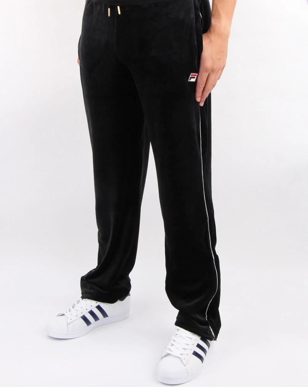 Fila Vintage Cyrus Velour Track Pants Black