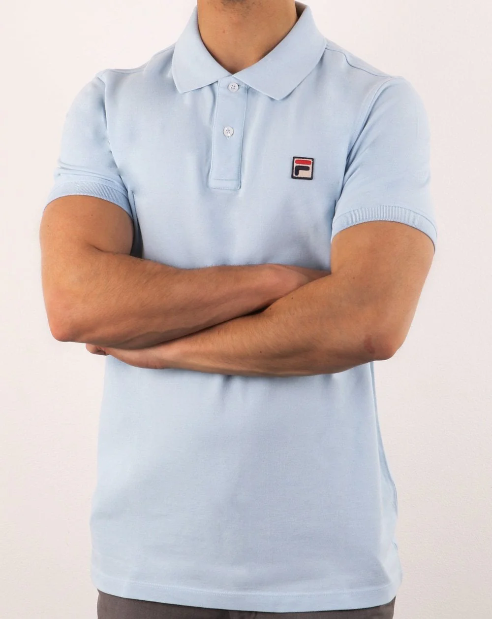 Fila Vintage Dante Polo Shirt Soft Sky - Image 3