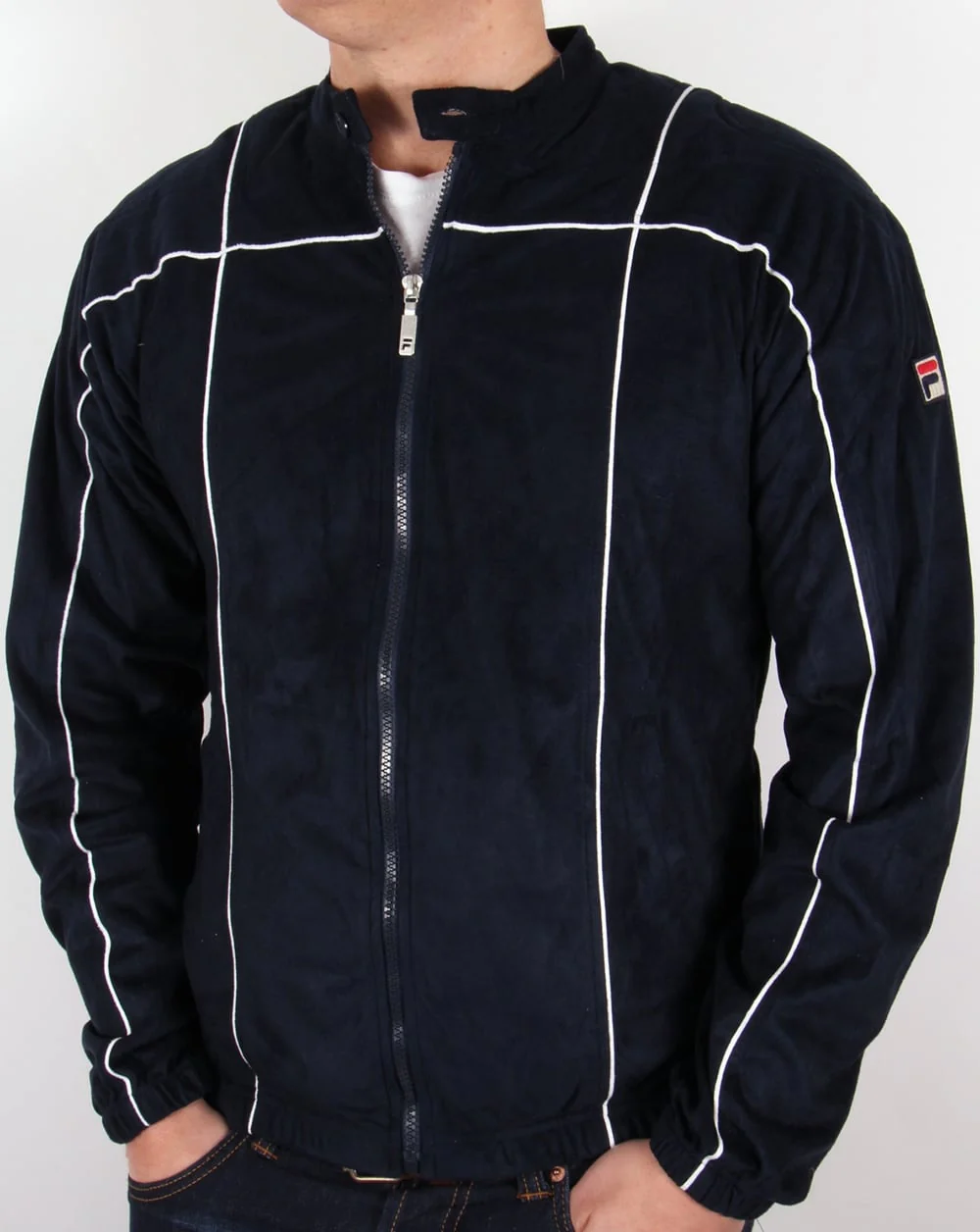 Fila Vintage Terrinda Mk3 Track Top Navy - Image 2