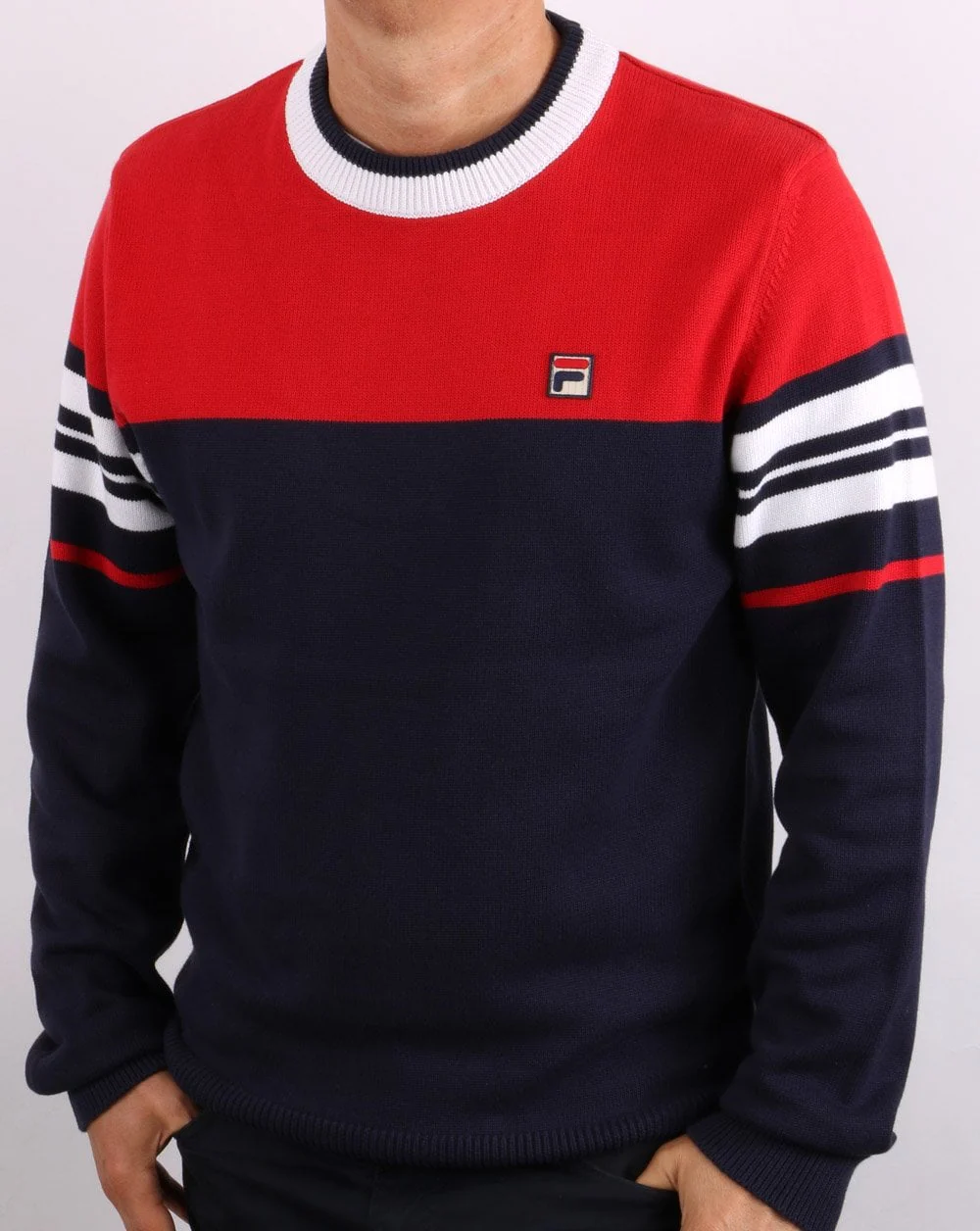 Fila Vintage Everly Jumper Navy/Red/White - Image 2