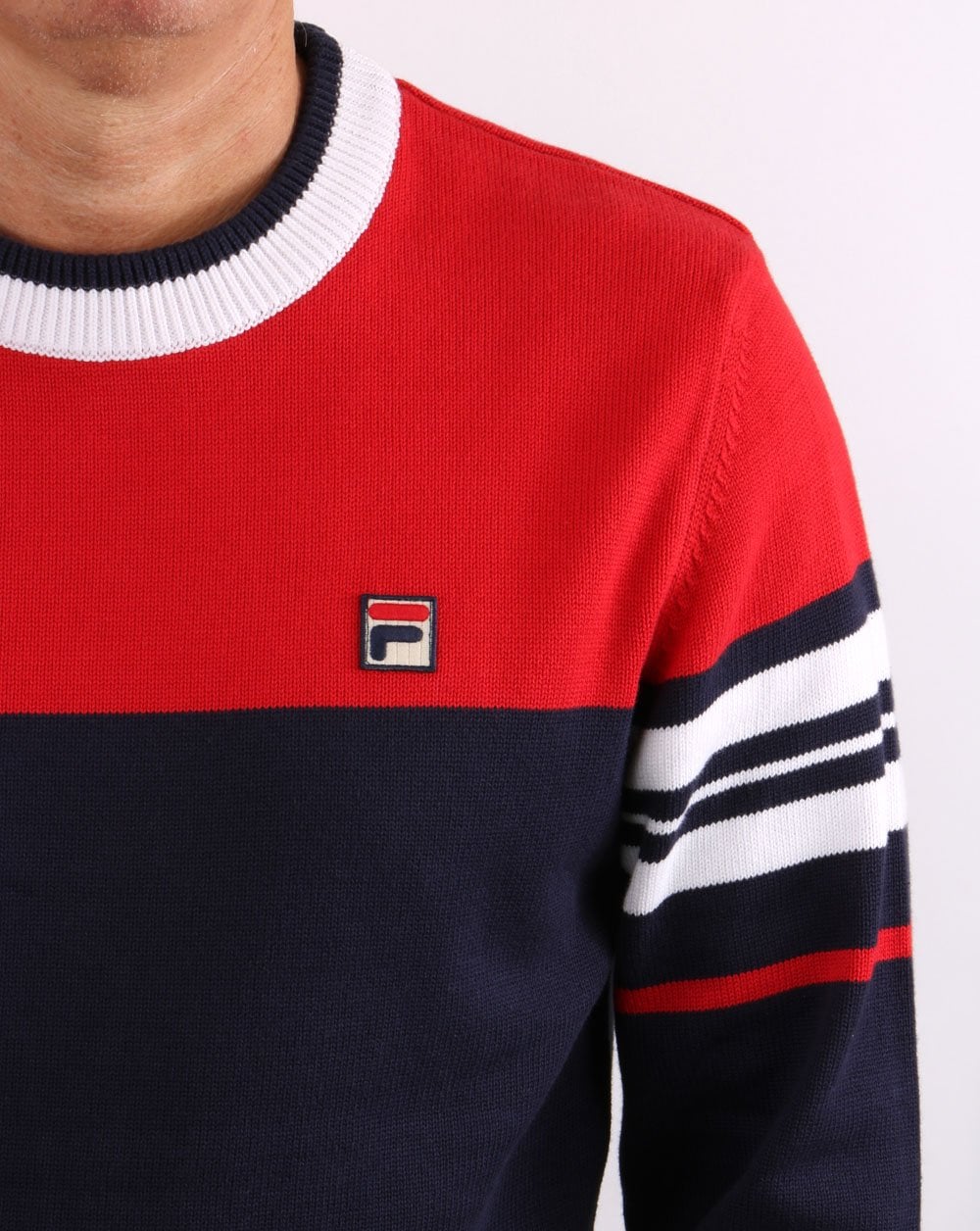 Fila Vintage Everly Jumper Navy/Red/White - Image 3