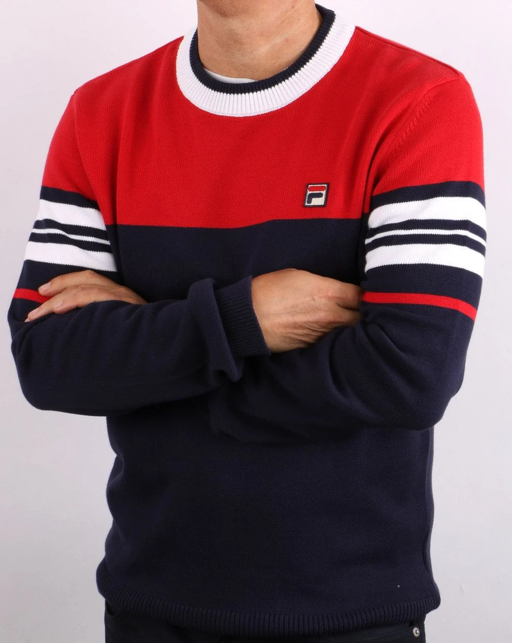 Fila Vintage Everly Jumper Navy/Red/White - Image 4