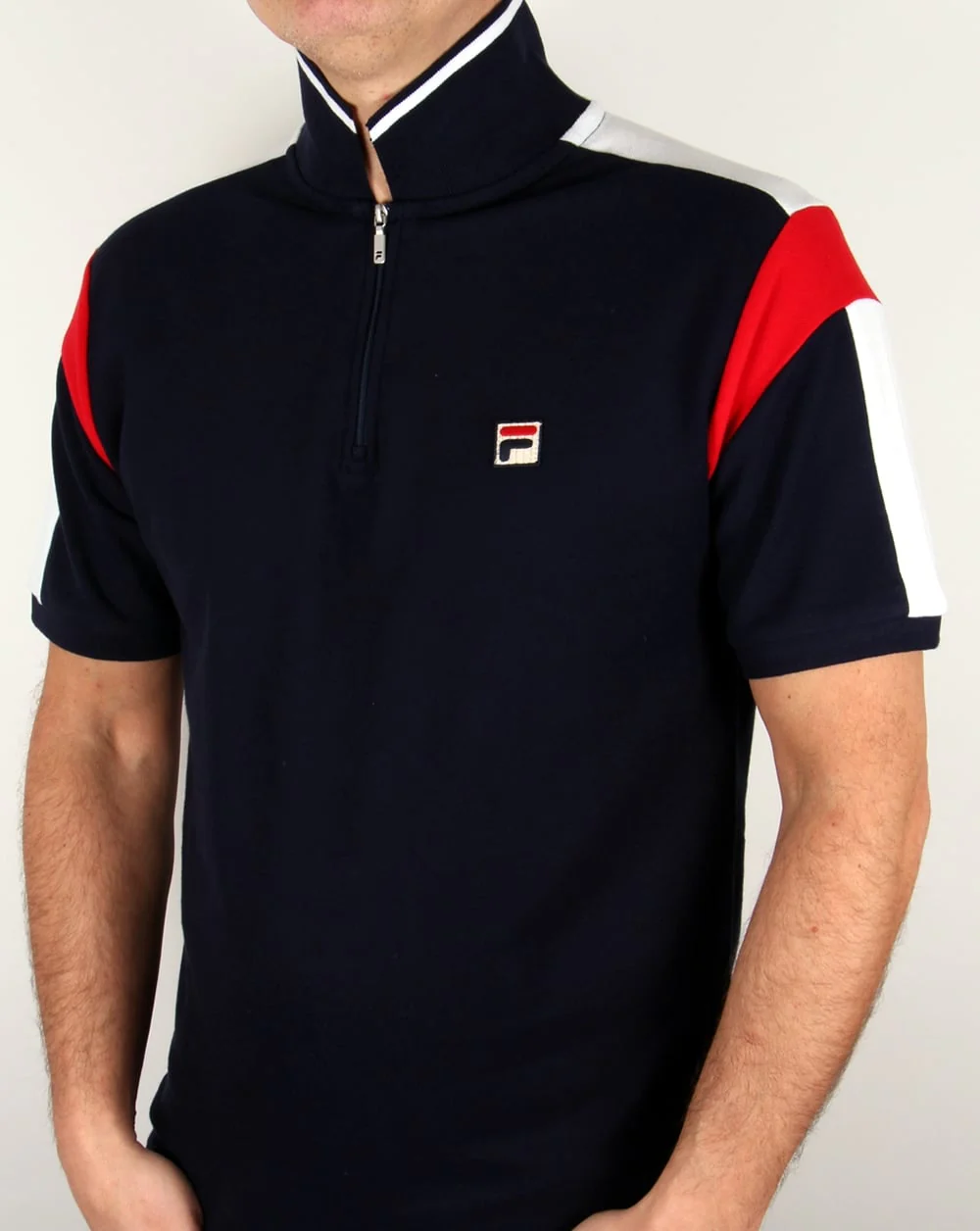 Fila Vintage Fabbiano Polo Shirt Navy - Image 2