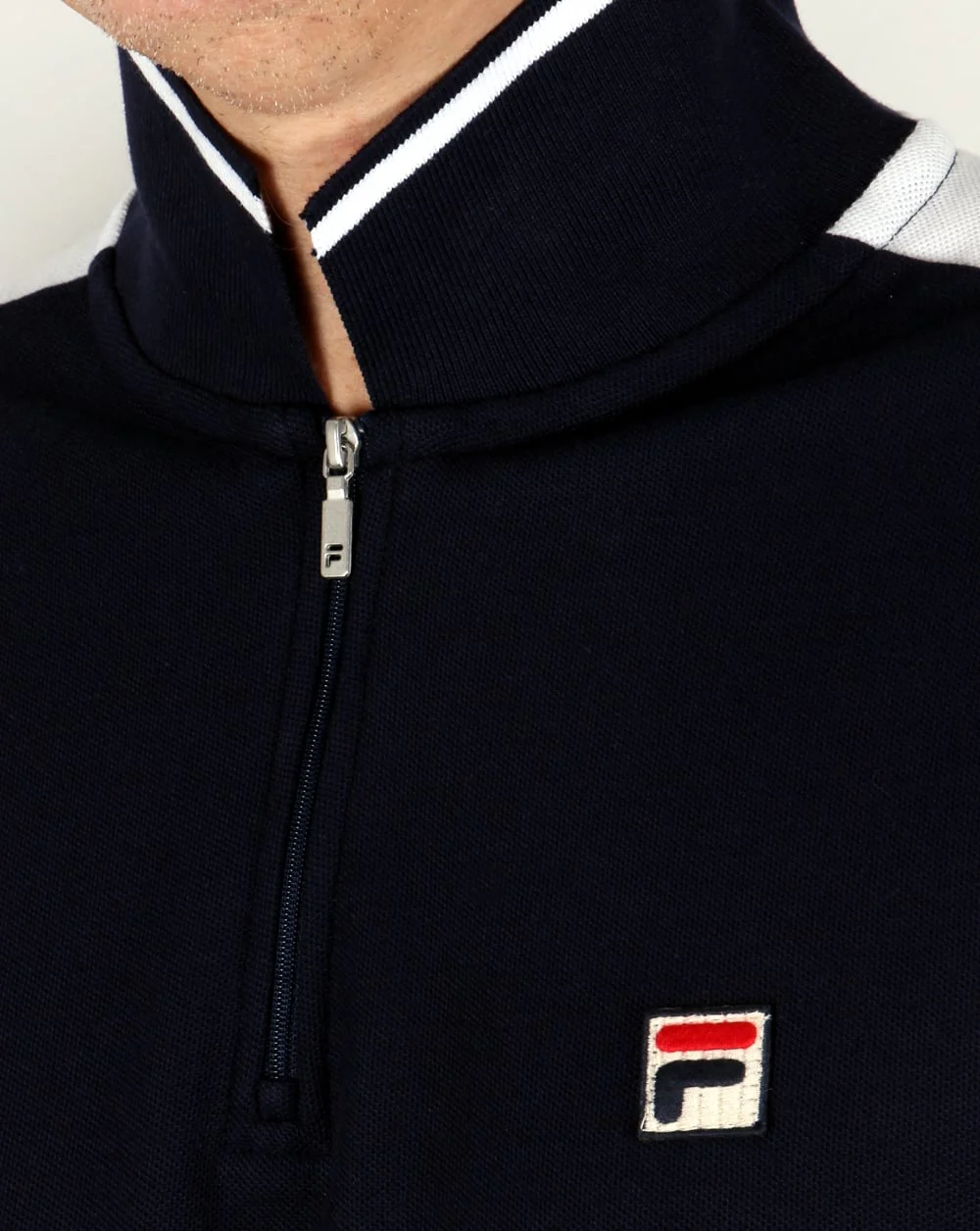 Fila Vintage Fabbiano Polo Shirt Navy - Image 4