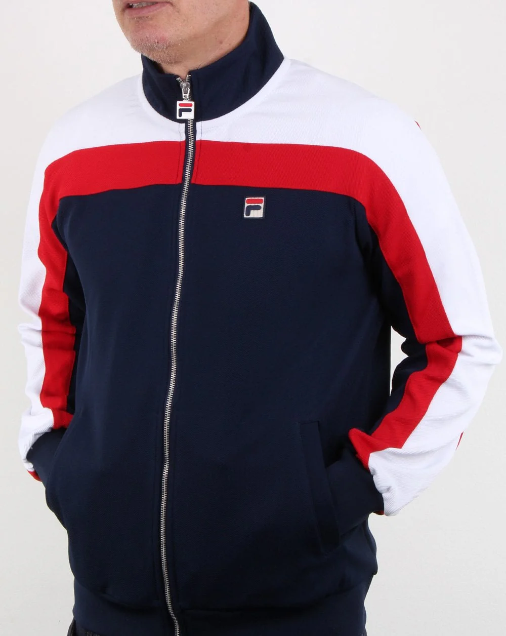 Fila Vintage fila Colours Track Top Navy/red/white - Image 3