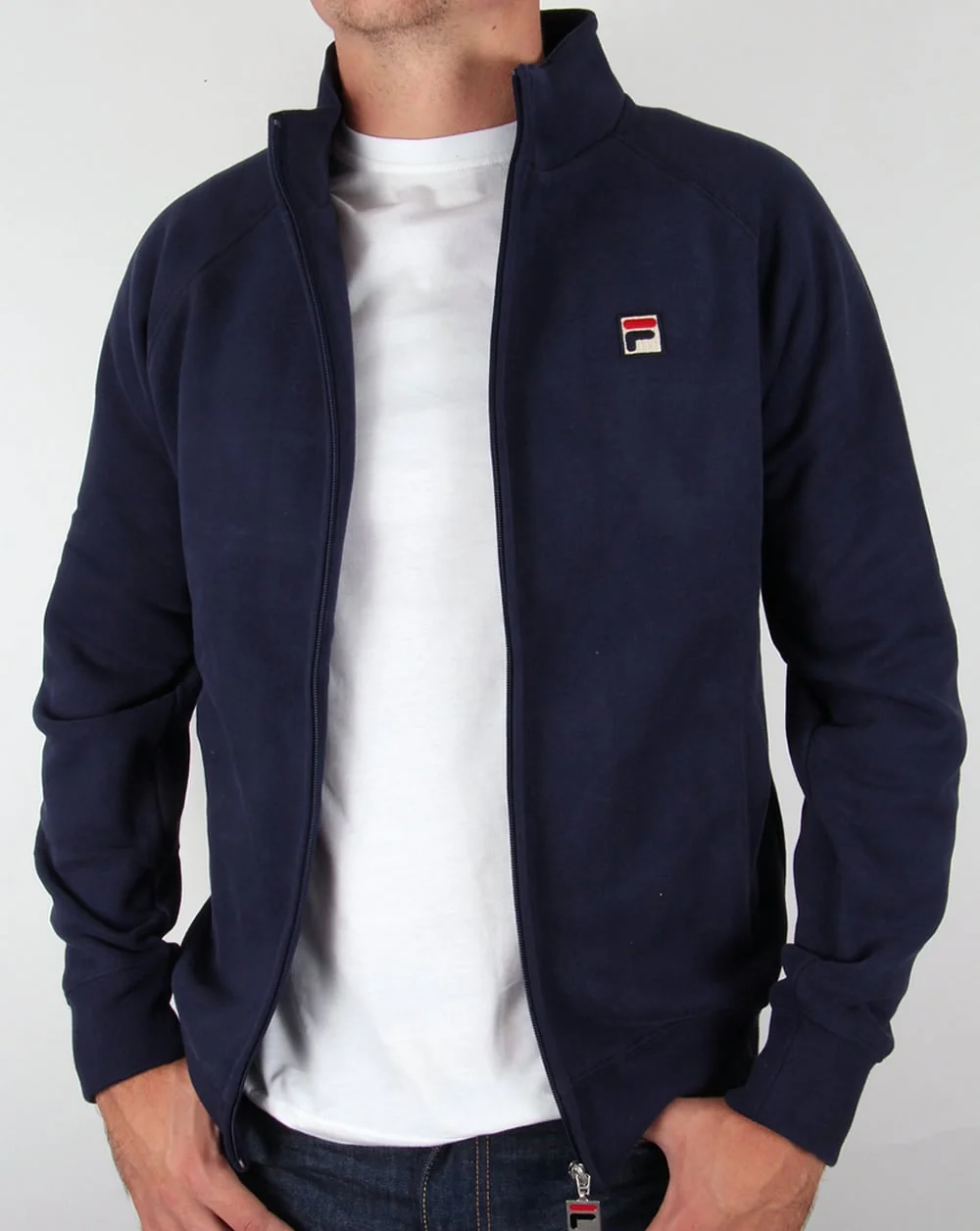 Fila Vintage Funnel Sweat Track top Navy - Image 3