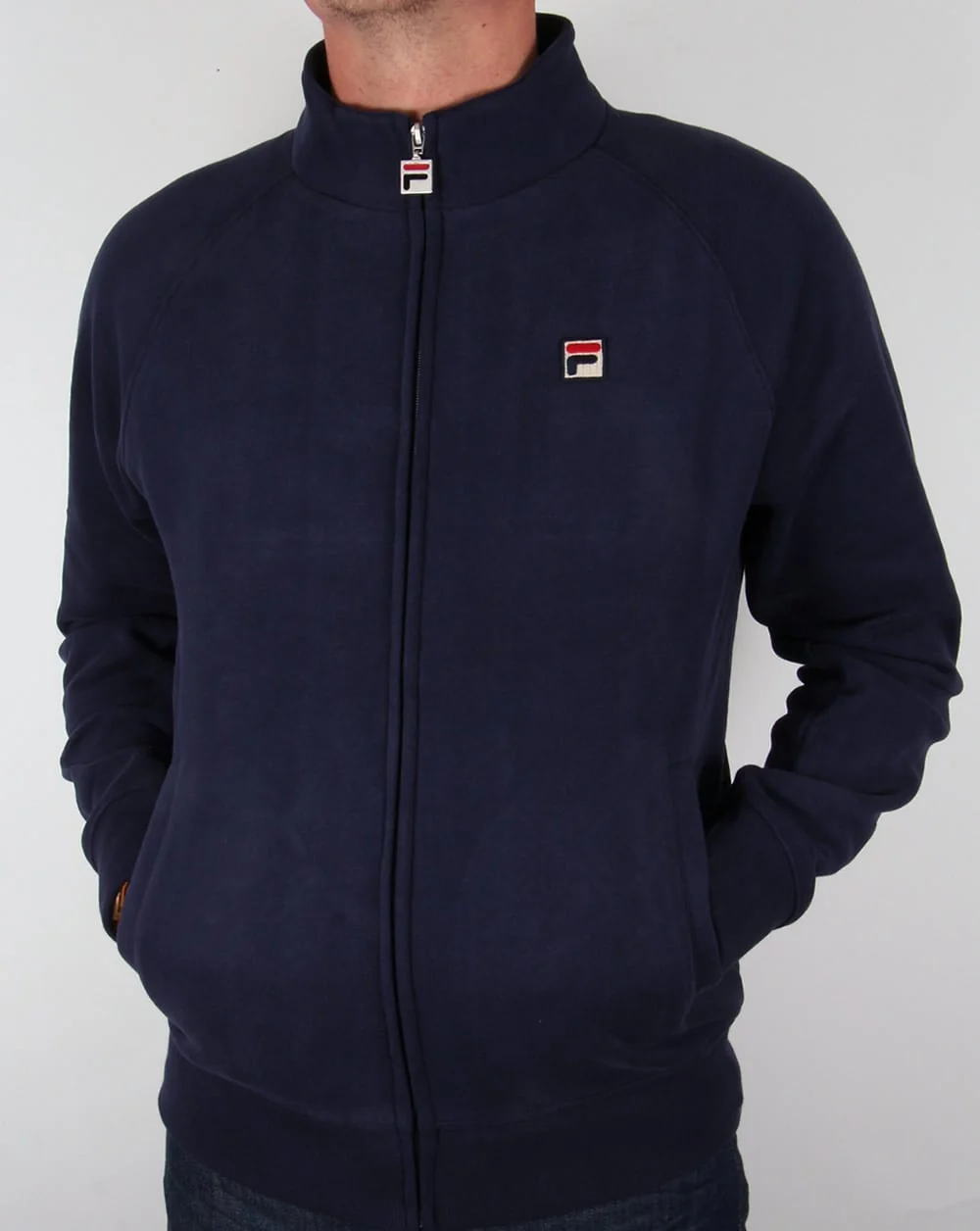 Fila Vintage Funnel Sweat Track top Navy - Image 4