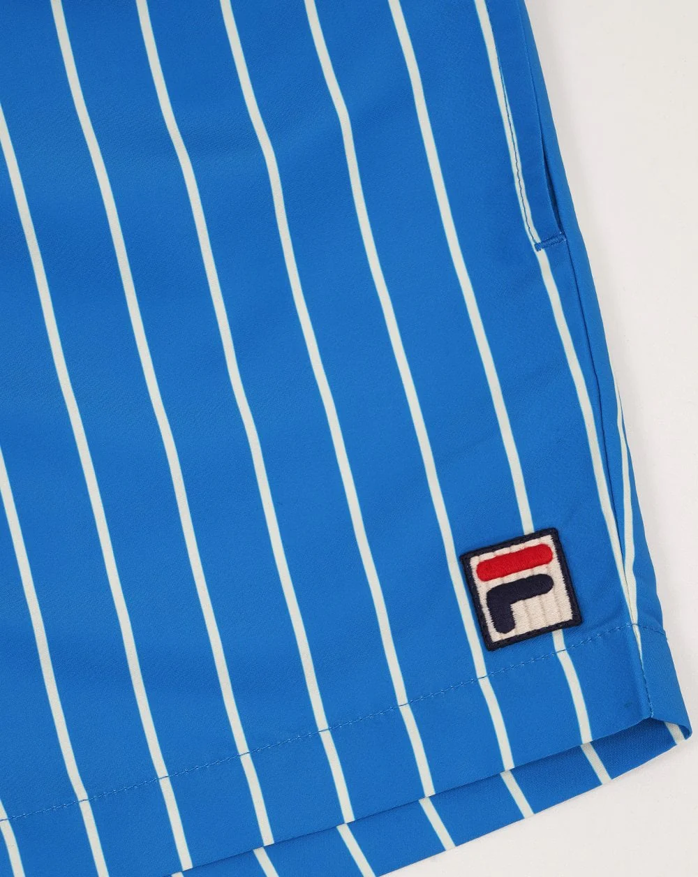 Fila Vintage Pinstripe Swim Shorts Blue/Lemon - Image 3