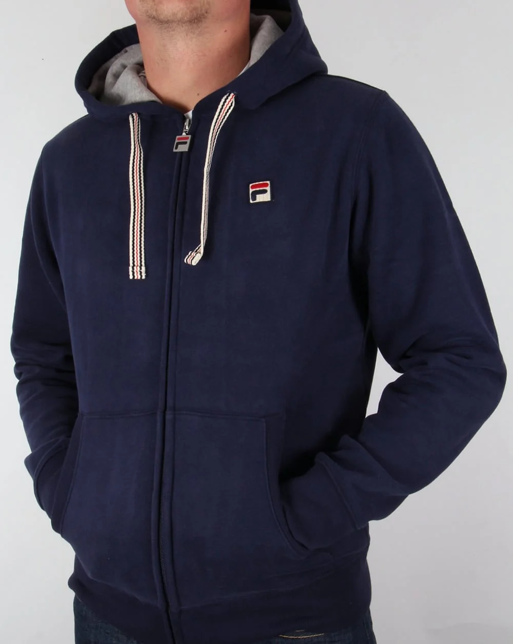 Fila Vintage Hoodie Navy - Image 3