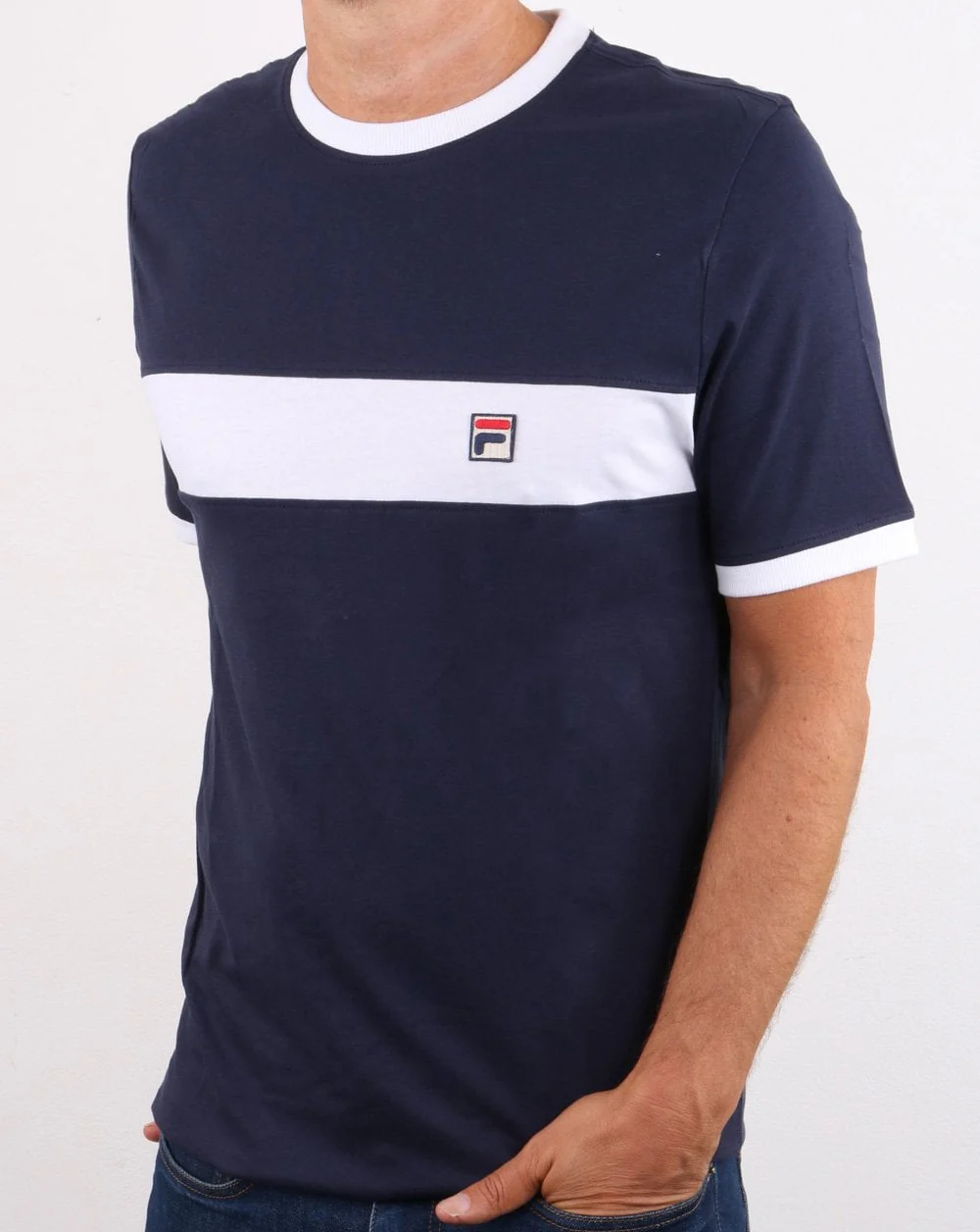 Fila Vintage Joshua T Shirt Navy - Image 3