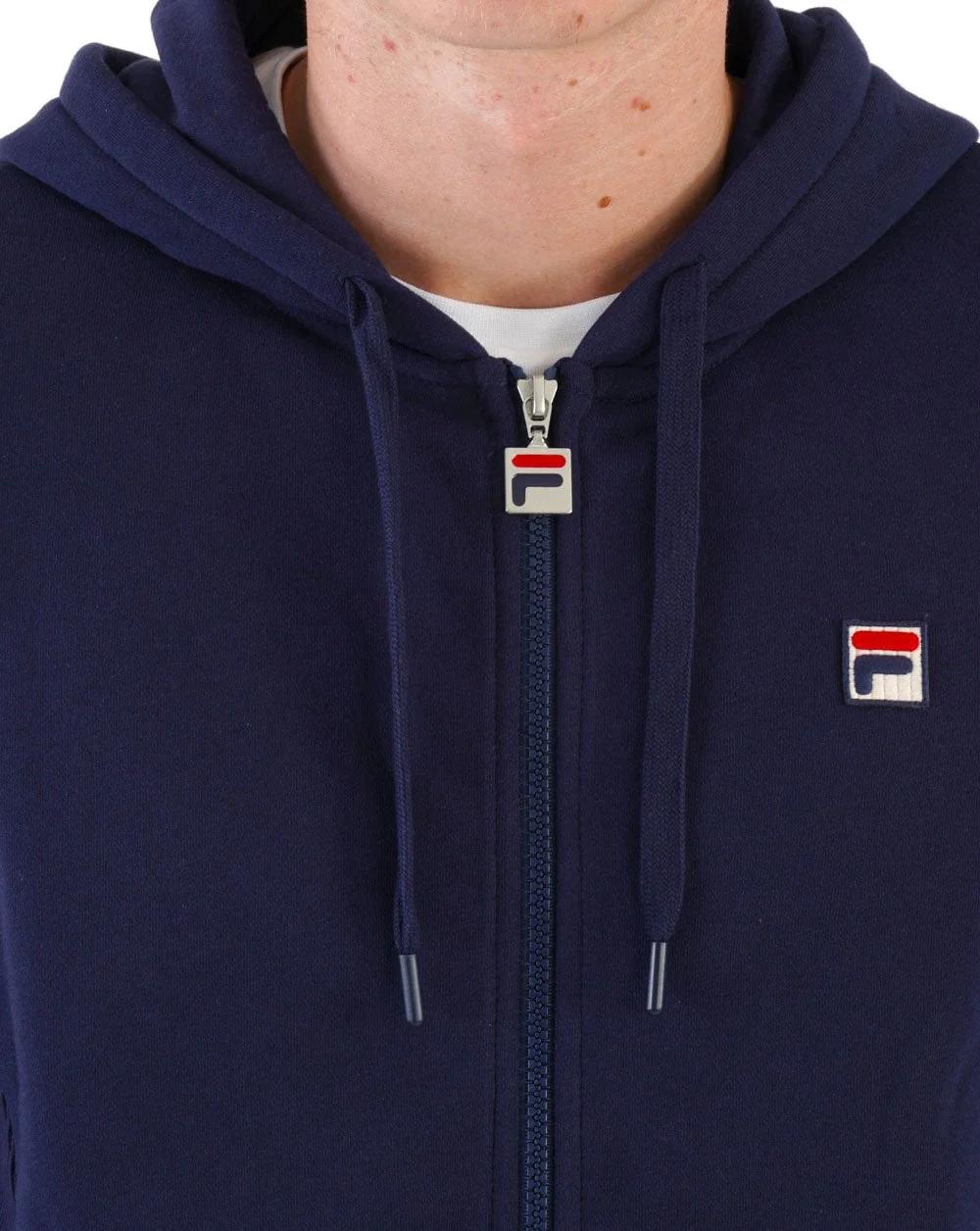 Fila Vintage Lucian Full Zip Hoodie Navy - Image 4