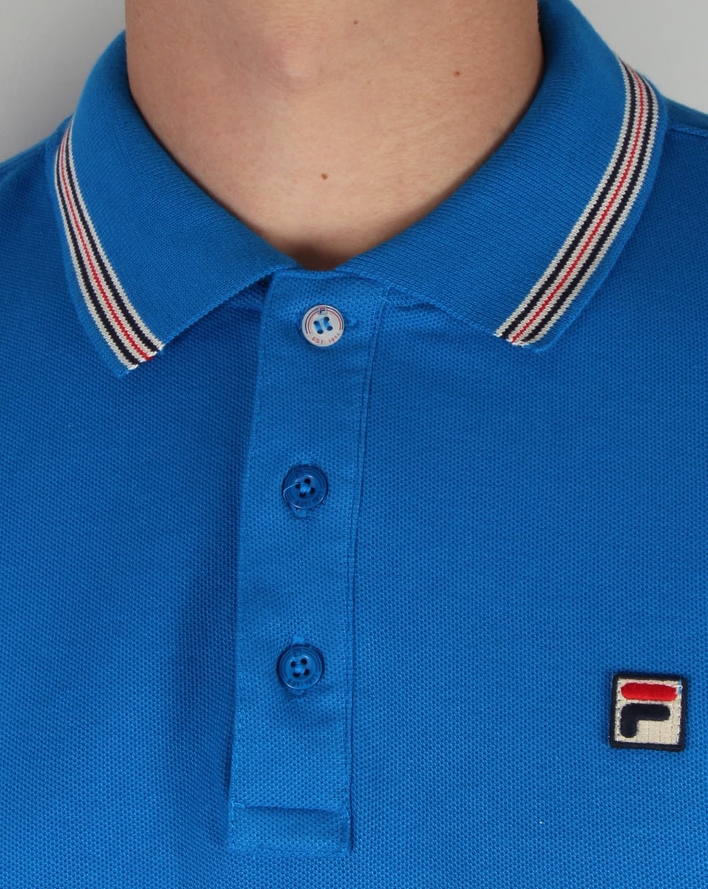 Fila Vintage Matcho 3 Polo Shirt Ski Blue - Image 2
