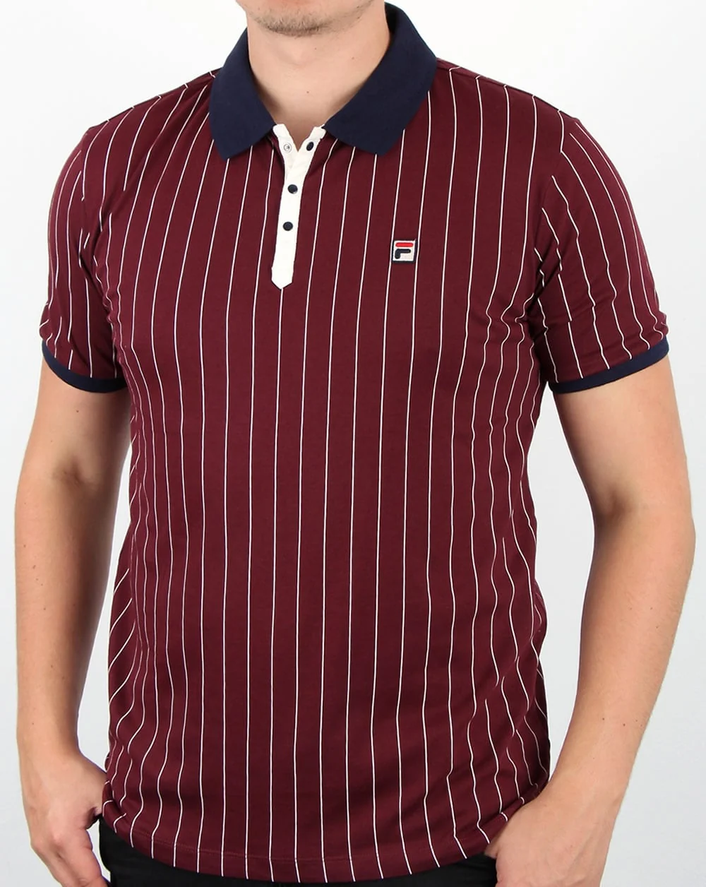 Fila Vintage Mk1 Settanta Polo Shirt Rum Raisin - Image 3