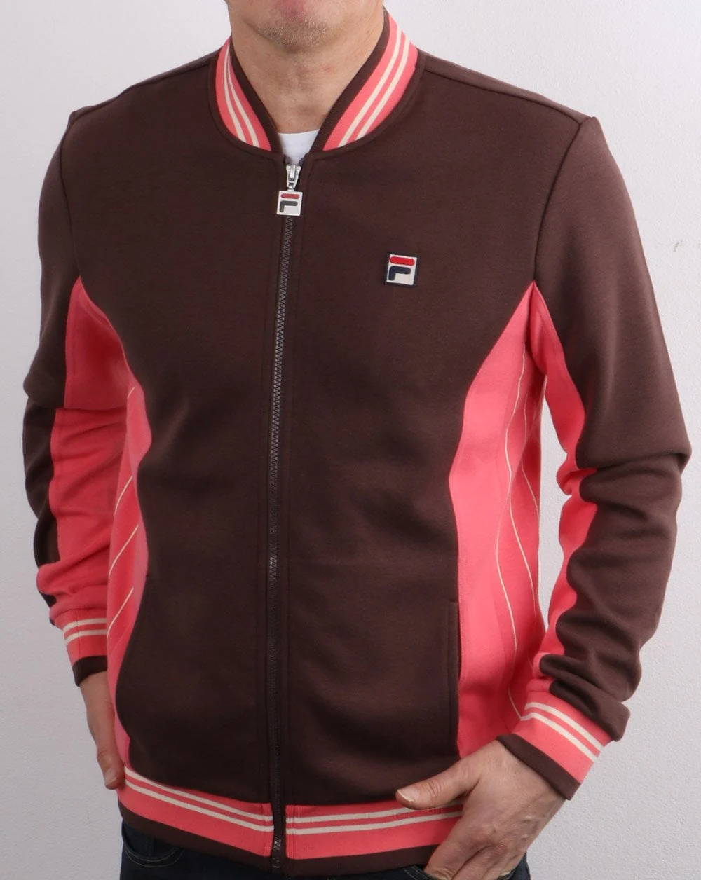 Fila Vintage Mk1 Settanta Track Top Chocolate/Pink