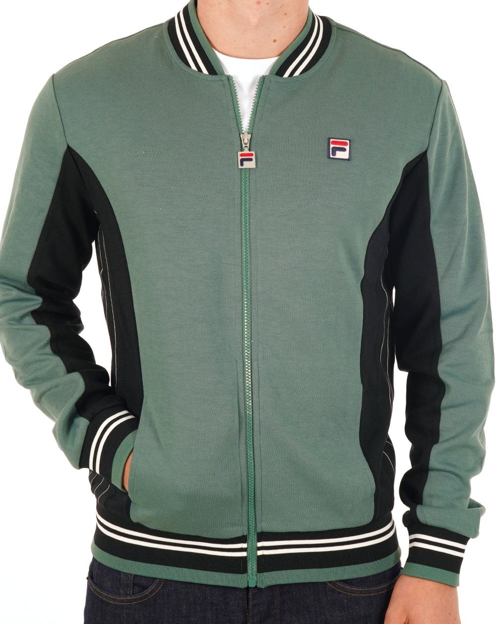 Fila Vintage Mk1 Settanta Track Top Dark Forest/Black - Image 2
