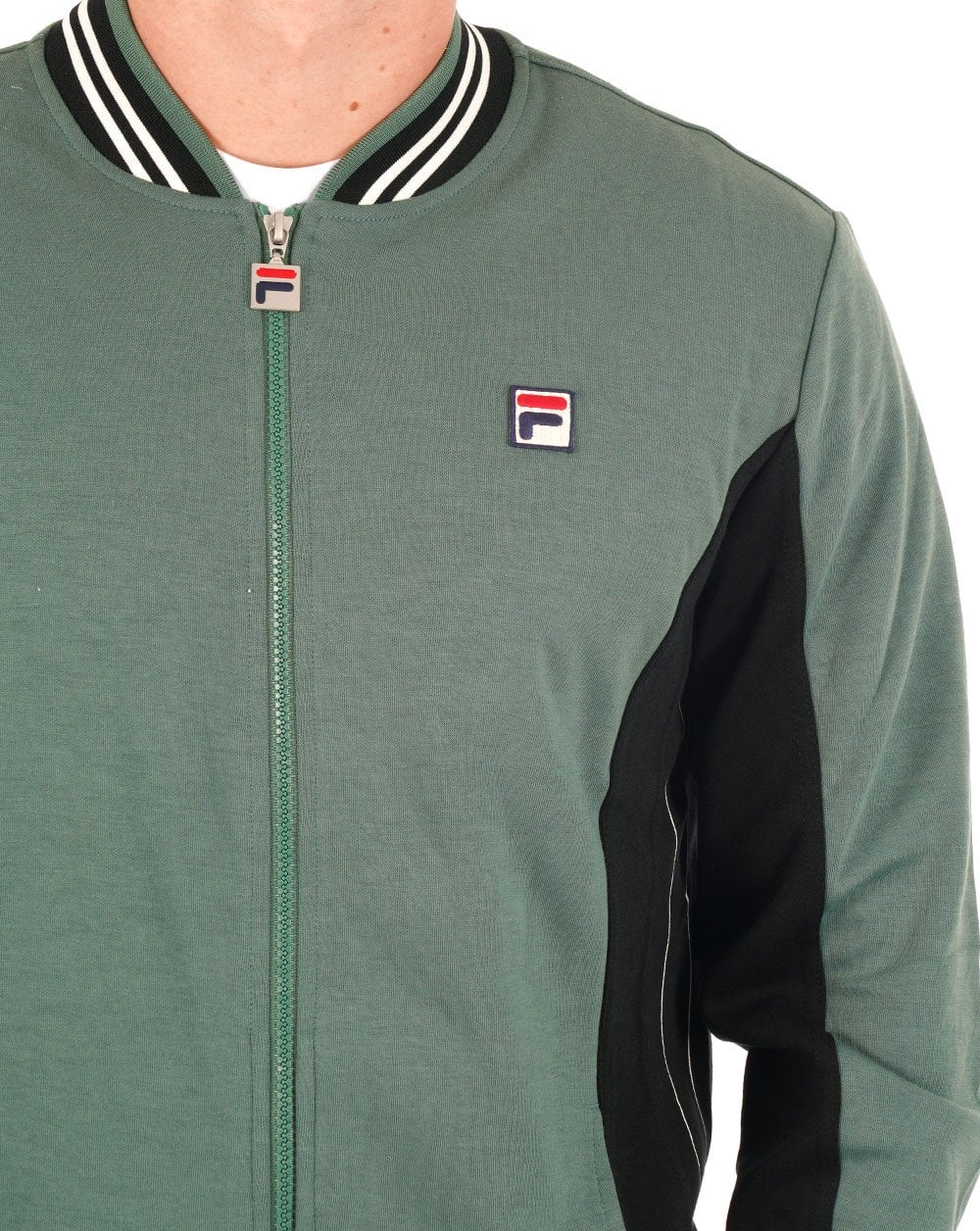 Fila Vintage Mk1 Settanta Track Top Dark Forest/Black - Image 3