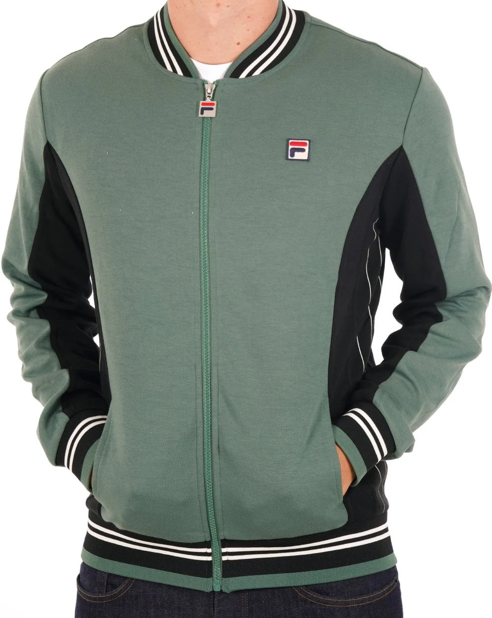 Fila Vintage Mk1 Settanta Track Top Dark Forest/Black - Image 4