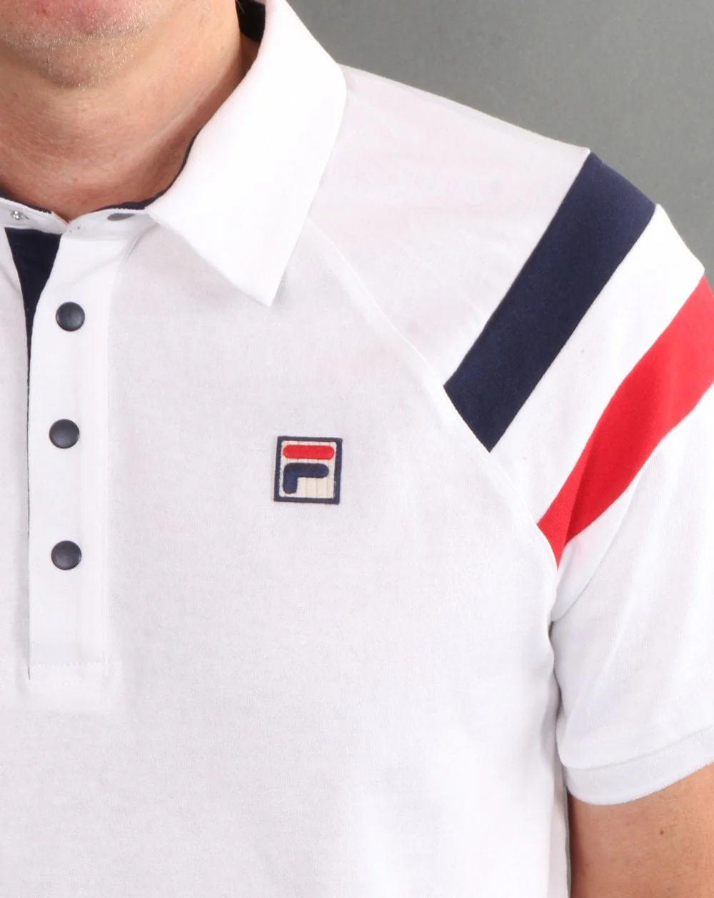 Fila Vintage MK2 Polo Shirt White - Image 2