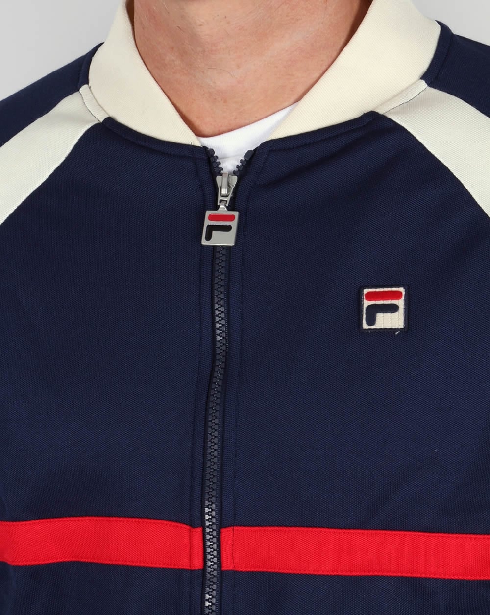 Fila Vintage Monte Track Top Navy/Red/Gardenia - Image 2