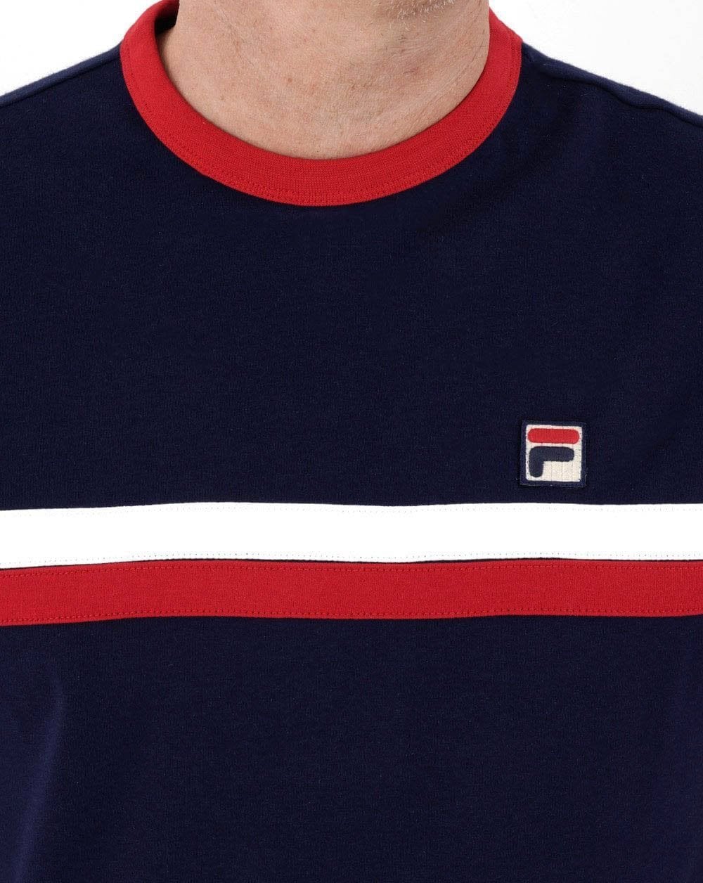 Fila Vintage Old Skool T-shirt Navy/Red - Image 2