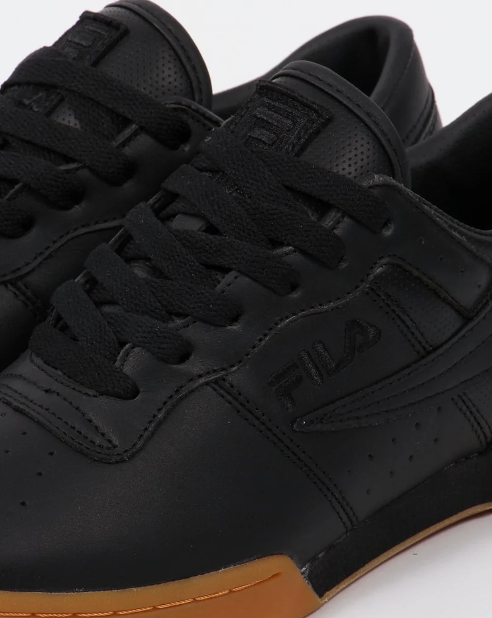 Fila Vintage Original Fitness Premium Trainers Black/Gum - Image 4