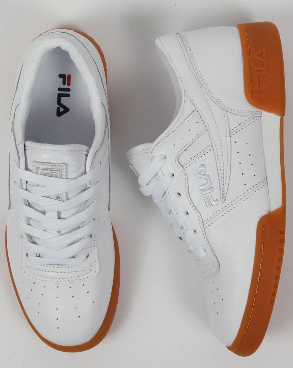 Fila Vintage Original Fitness Premium Trainers White/Gum - Image 2