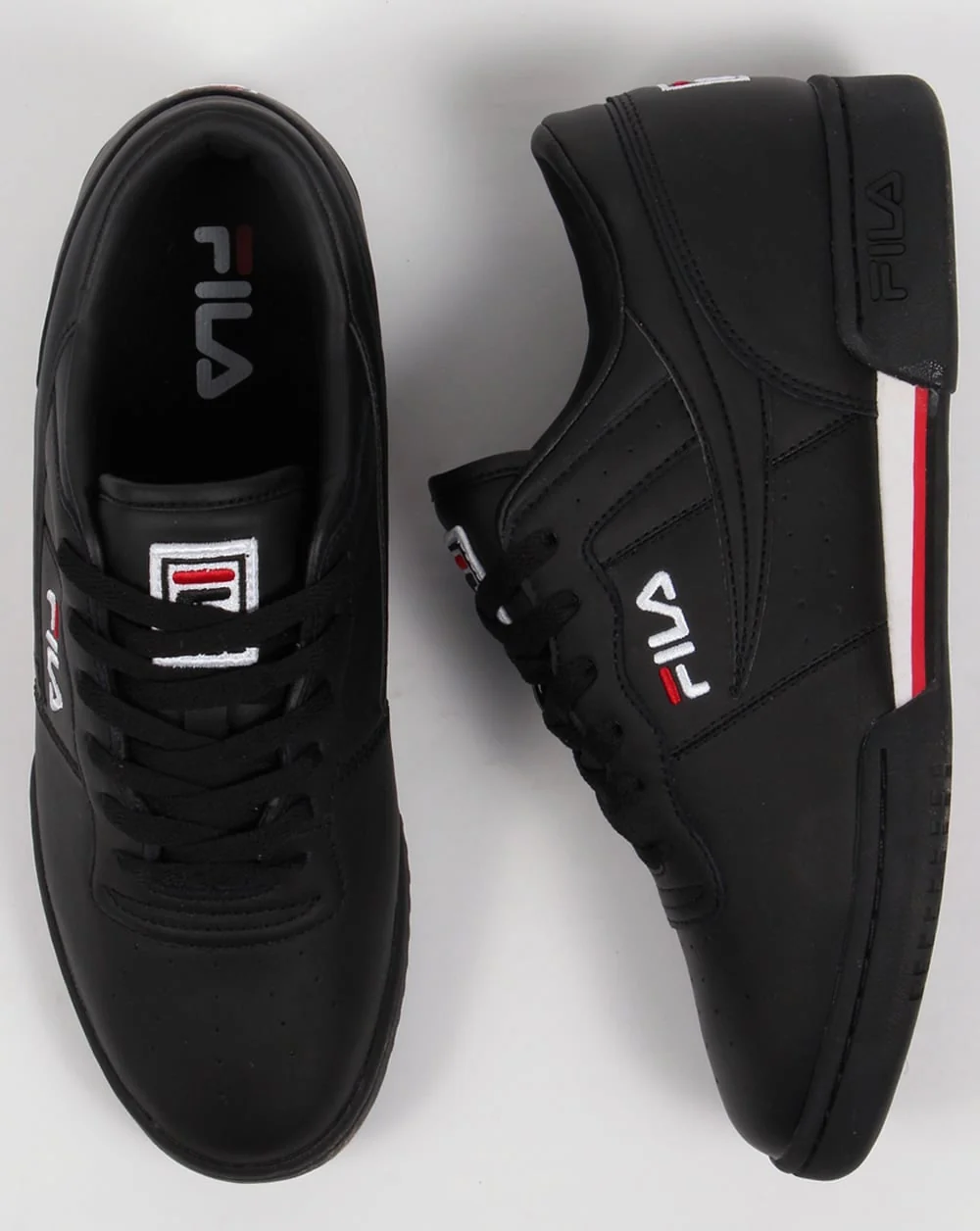 Fila Vintage Original Fitness Trainers Black/White/Red - Image 2