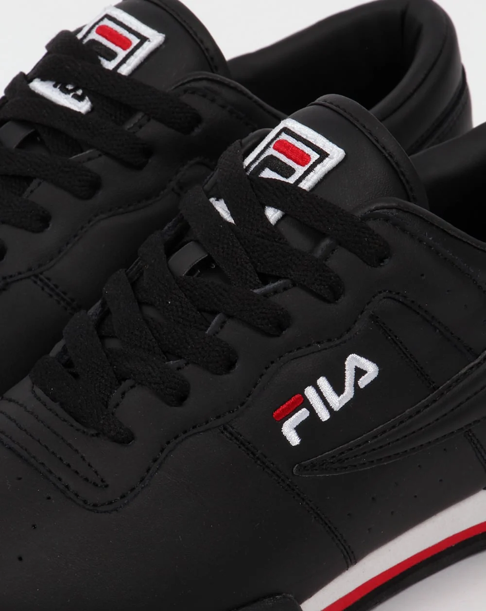 Fila Vintage Original Fitness Trainers Black/White/Red - Image 3