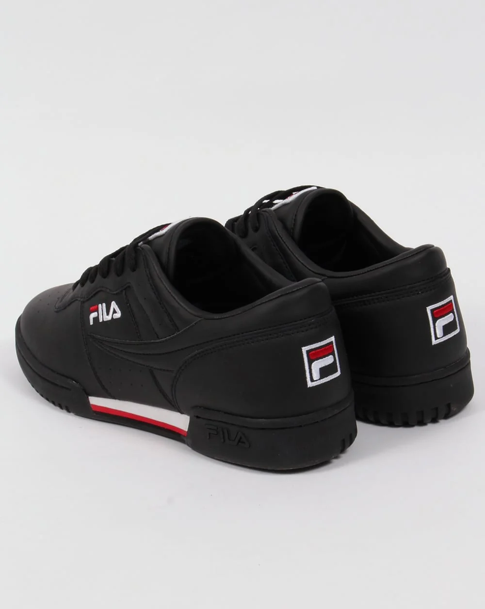 Fila Vintage Original Fitness Trainers Black/White/Red - Image 4