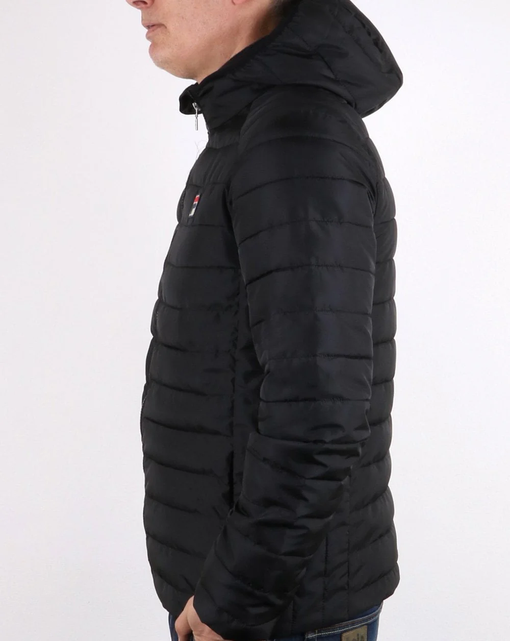 Fila Vintage Padded Puffer Jacket Black - Image 3