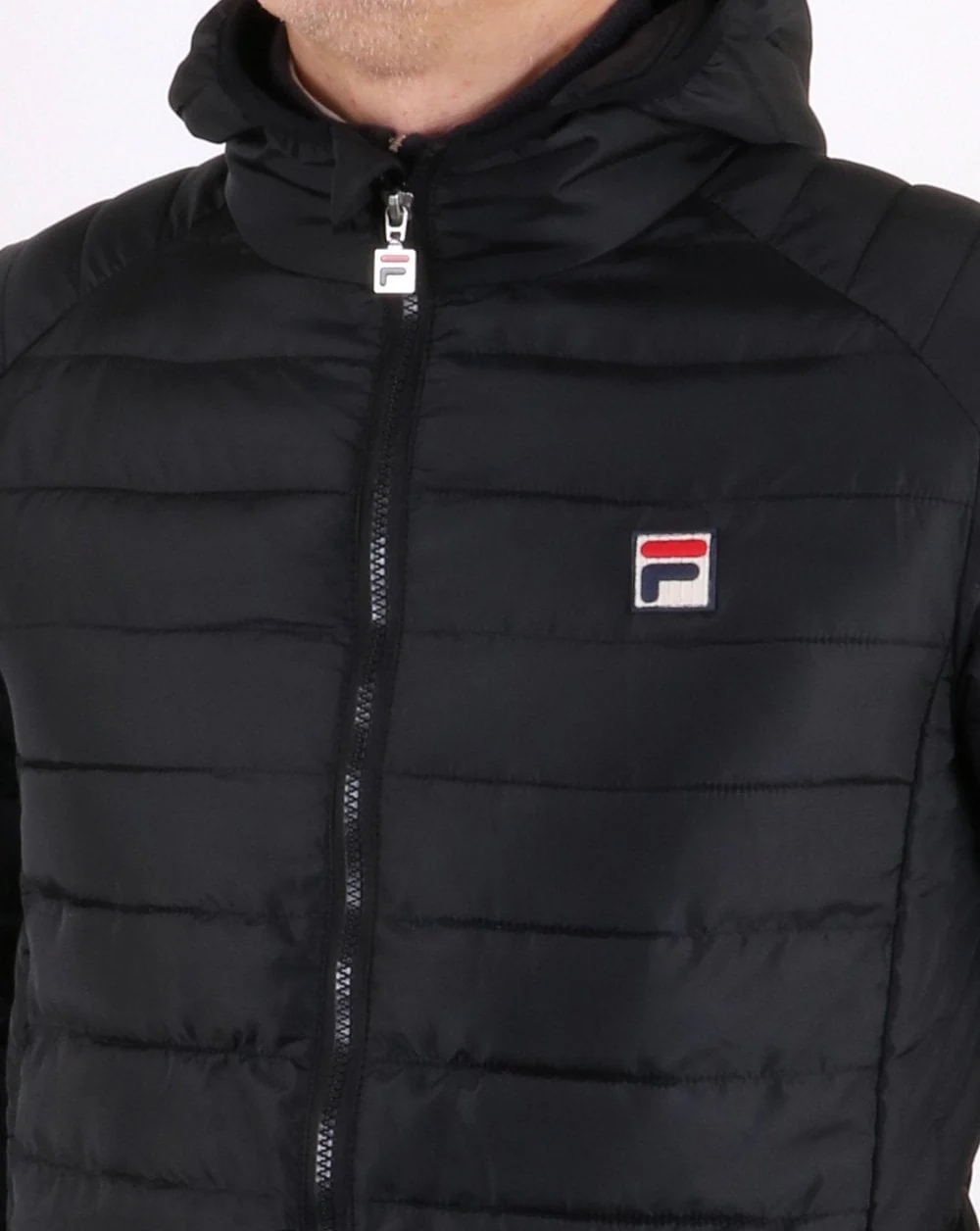 Fila Vintage Padded Puffer Jacket Black - Image 4