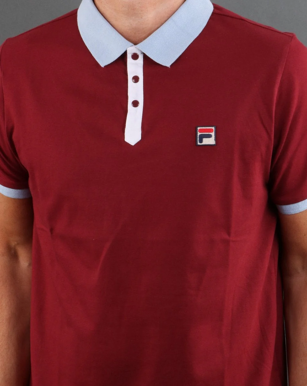 Fila Vintage Panatta Polo Shirt Claret - Image 2