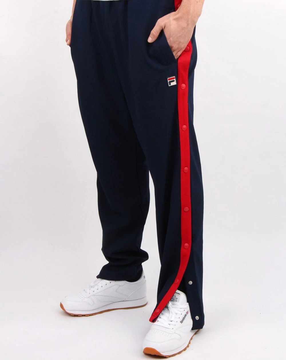 Fila Vintage Popper Pants Navy/red - Image 4