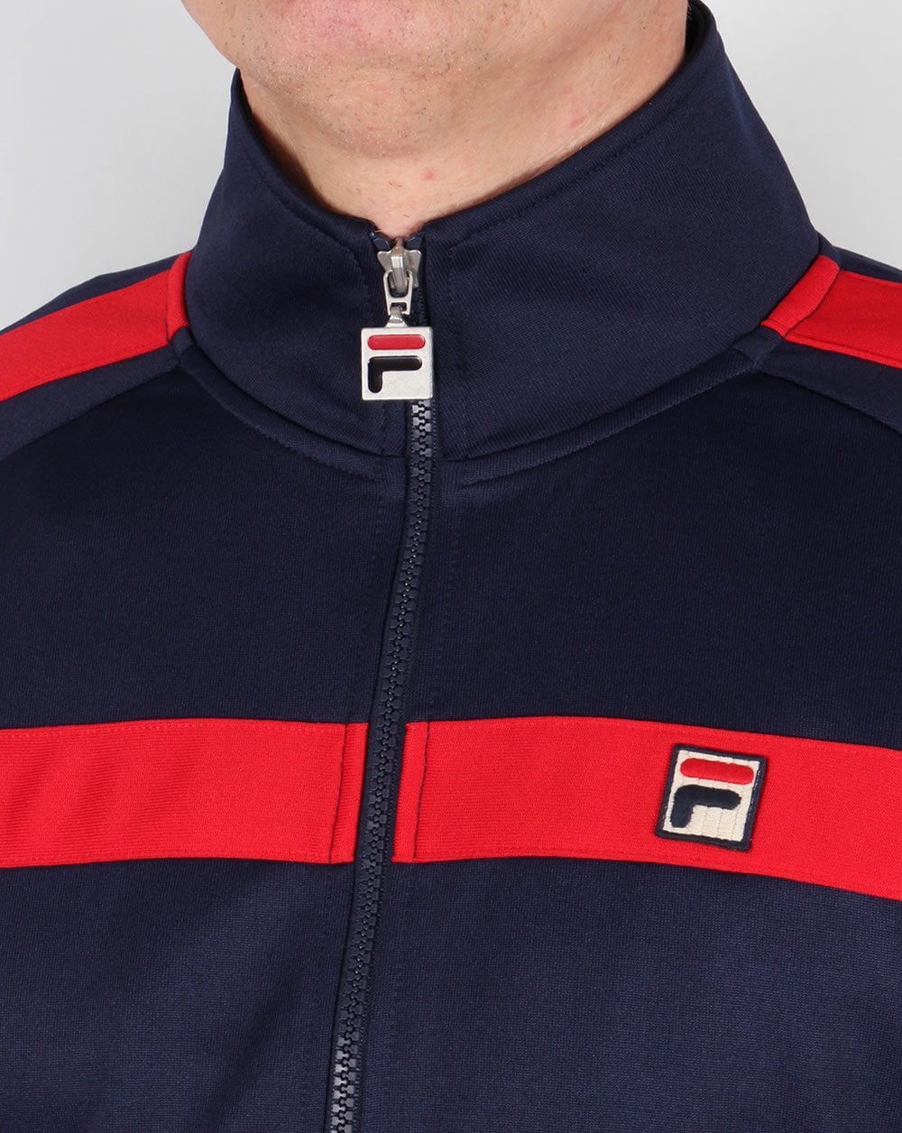 Fila Vintage Renzo Track Top Navy - Image 2