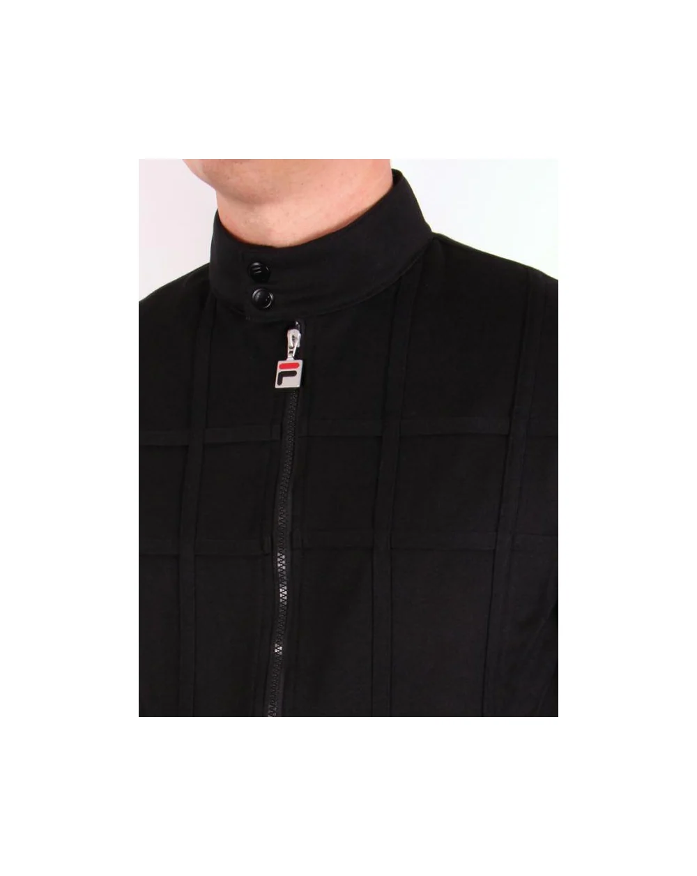 Fila Vintage Saturn 2 Track Top Black - Image 2