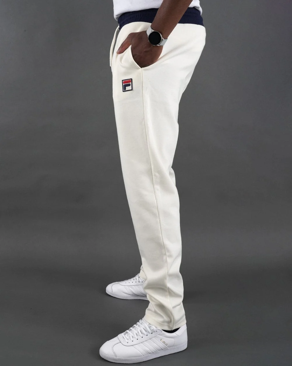 Fila Vintage Settanta Track Pants Gardenia/Navy - Image 2
