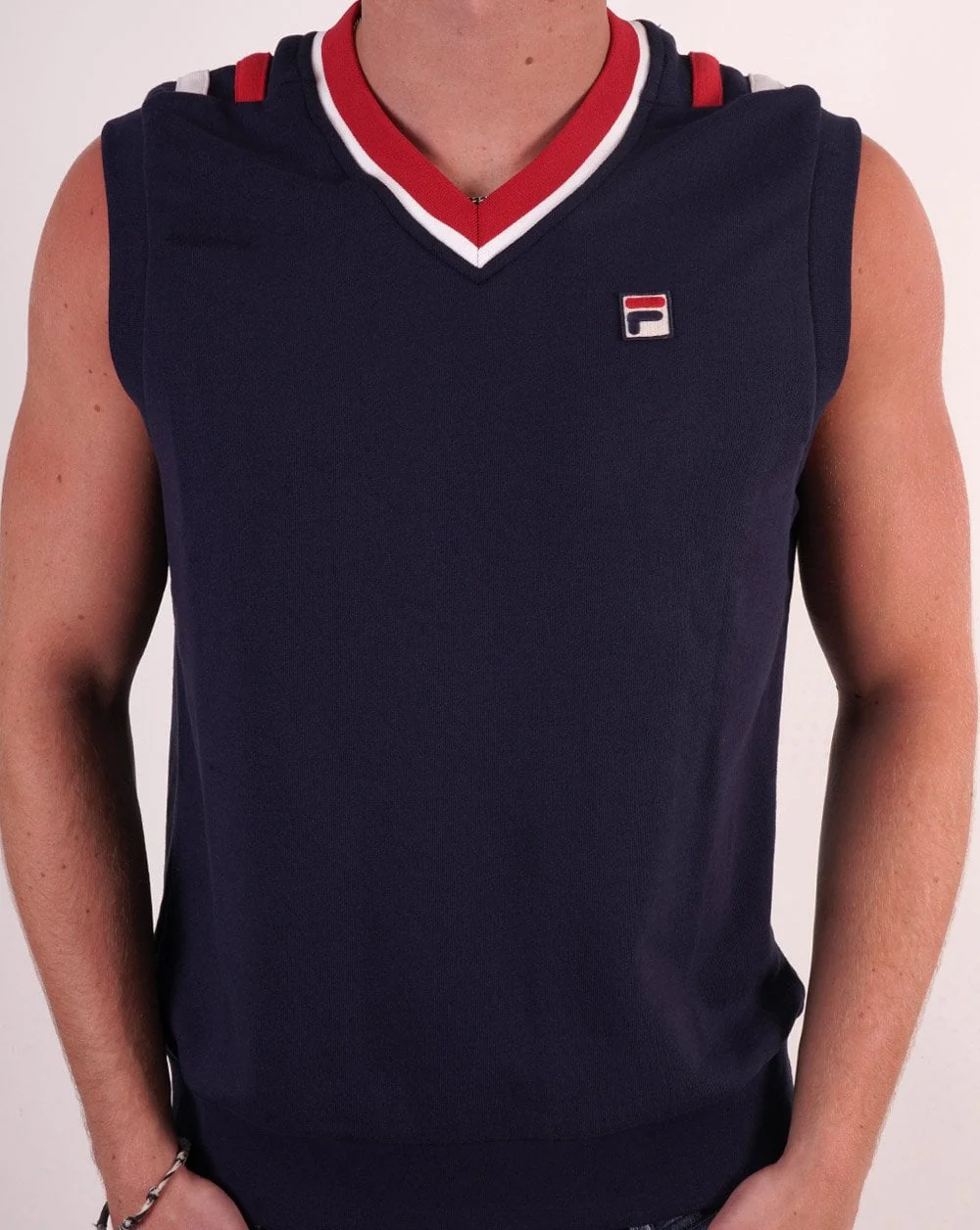 Fila Vintage Tank Sweat Vest Navy - Image 4