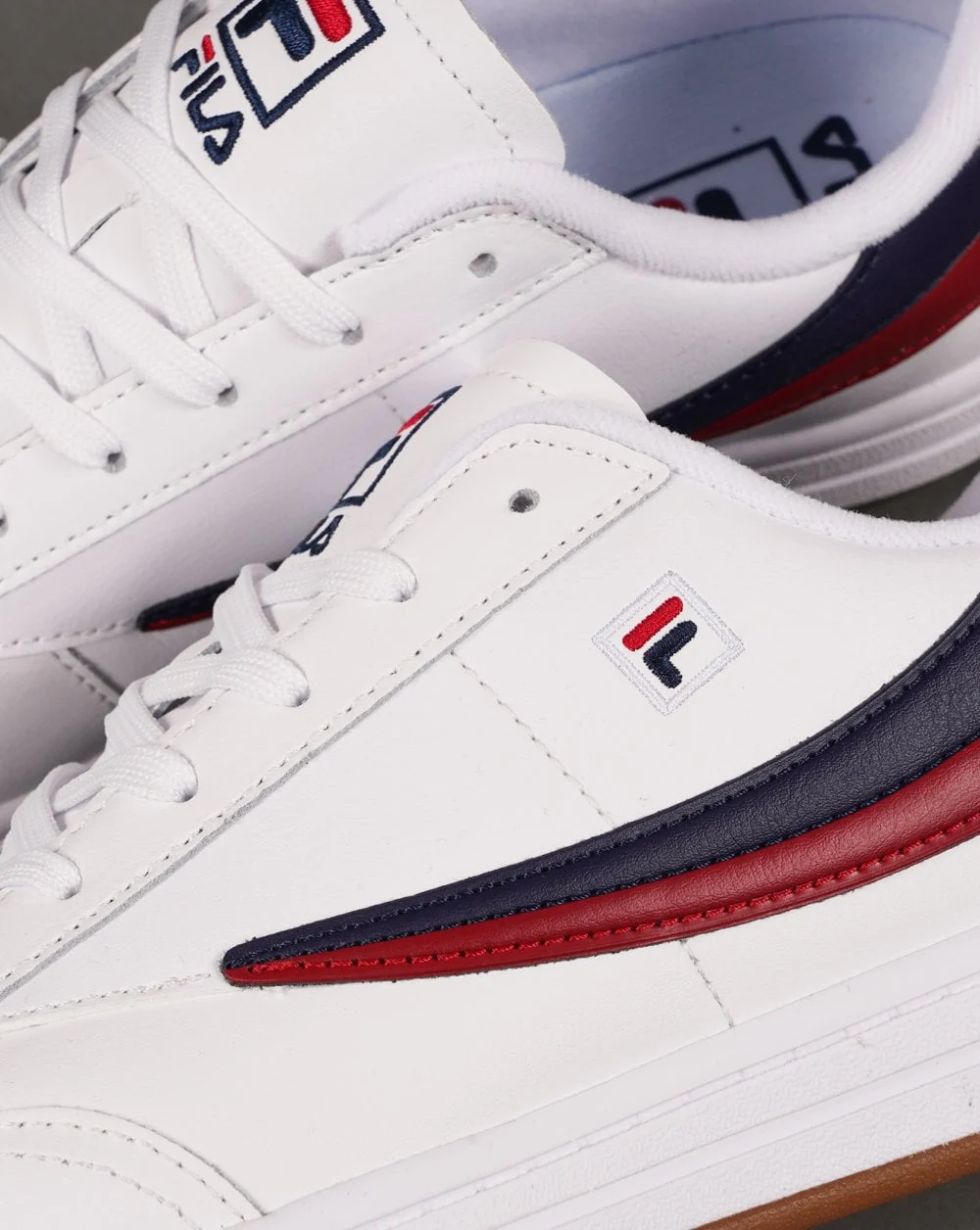 Fila Vintage Tennis 88 Trainers White Navy Red - Image 3