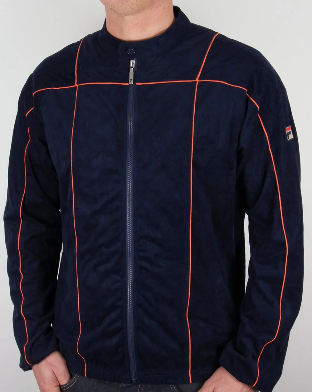 Fila Vintage Terrinda Mk3 Track Top Navy/Orange - Image 2