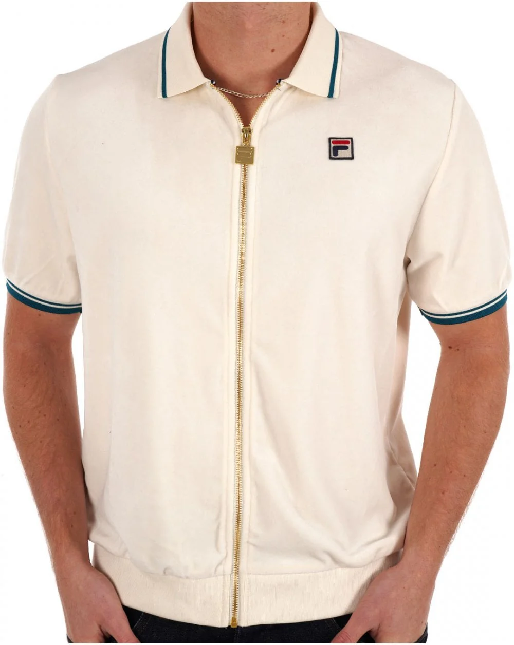 Fila Vintage Terry FZ Velour Polo Gardenia