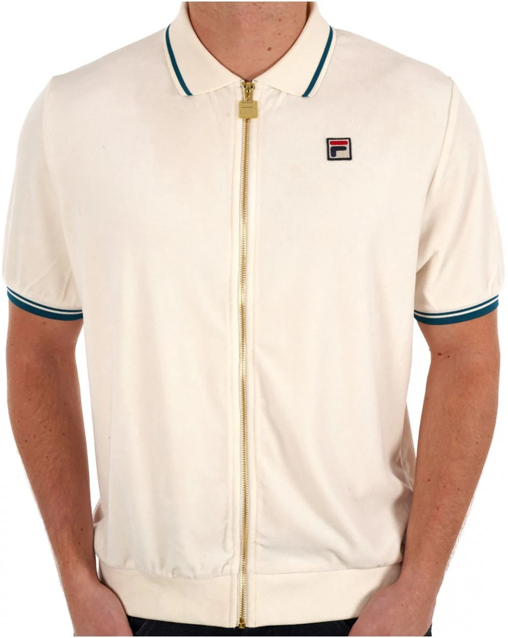 Fila Vintage Terry FZ Velour Polo Gardenia - Image 3